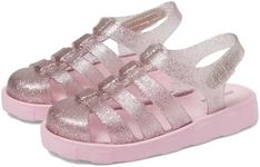 Mini Melissa Girls Megan BB (Toddler) Fisherman Sandal, Pink/Glitter Pink, 6