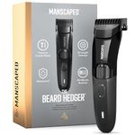 MANSCAPED® The Beard Hedger® Premium Men's Beard Trimmer, 20 Length Adjustable Blade Wheel, Stainless Steel T-Blade for Precision Facial Hair Grooming, Cordless Waterproof Wet/Dry Clipper