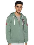 Amazon Brand - INKAST Men's Cotton Blend Hooded Sweatshirt (AW19INK12_Granite Green_M)