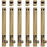 Atom 6 Pack, 10 inch Aluminium Tower Bolt | Brass Antique Finish | Home and Offices Doors and Windows Tower Bolt, TB002