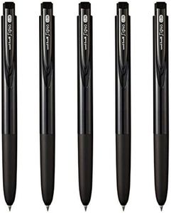 Uni-ball Signo RT1 Retractable Gel Ink Pen, Ultra Micro Point 0.28mm, Rubber Grip, Black Ink, UMN-155-28, Value Set of 5