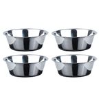 PEGGY11 Deep Stainless Steel Anti-Slip Dog Bowls - 4-Pack, 16 Cups