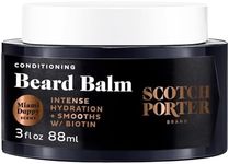 Scotch Porter Conditioning Beard Balm – Smooth, Shape, Moisturize & Soften Coarse, Dry Facial Hair while Encouraging Growth for a Fuller/Healthier-Looking Beard – Miami Duppy Scent, 3 oz. Jar