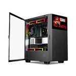 Ant Esports ICE Digital C3 ATX Computer Case/Gaming Cabinet - Black | Support ATX, Micro-ATX, Mini-ITX, Pre-Installed 2 Front Fans & 1 Rear ARGB Fans