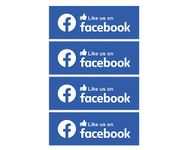 SVM CRAFT® Facebook Sticker and Instagram Sticker Follow Us on Social Media (Pack of 4 Set) , for Window Sticker Decal for Business, Shop, Social Media Store Stickers, Facebook, Instagram and Google Maps Stickers for Store, Business, Truck