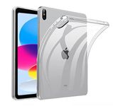 KNEKT Crystal Clear Soft Shell Case for iPad 10th Generation 2022, Clear TPU Back Cover, Slim-Fit Shell Case for iPad 10th Gen 10.9 inch, Silicone TPU Smart Tablet Case Cover - Clear