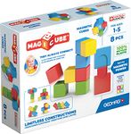 Geomag, Magicube Full Color Recycled Try Me, Magnetic Games Children From 1 To 5 Years, Magnetic Construction, 8-Pc Pack, 100% Recycled Plastic, White (062)