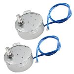 Fielect 2Pcs Synchronous Motor AC 110V 2.5-3RPM Turntable Motor CW/CCW Direction 4W TYC-50 D Shaft