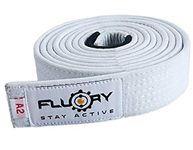 FLUORY BJJ Belt, Brazilian Jiu Jitsu Belts with Color White, Purple, Blue, Brown, Black for Size A0, A1, A2, A3, A4.