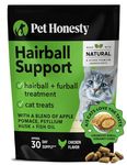 Pet Honesty Cat Hairball Support Chews, Hairball Remedy, Supports Skin, Coat and Digestion, May Help Eliminate Furballs, Cat Vitamin Supplement, Chicken (30-Day Supply)