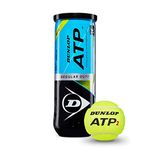 DUNLOP ATP Super Premium Regular Duty Tennis Balls - Best for Clay and Indoor Courts - 3 Ball Can (4 Cans)