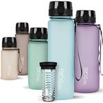 720°DGREE Sipper Water Bottle 1 litre with Fruit Infuser | BPA, BPS Free | Tritan | For Adults & Kids | For Sports, Gym, Office, Workout | Ice Blue