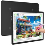 Elice Magnetic A4 Light Board for Diamond Painting, Ultra-Thin Tracing LED Light Box with Side Buttons, Super Bright Diamond Art Light Pad, Light Table for Drawing, Sketching, Weeding Vinyl - Black