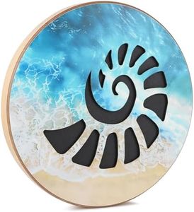 BGMUSER Wooden Ocean Drum 10 inch,Stream Water/Rain/Wave Sound Healing Instrument for Yoga Meditation Mindfulness Relaxation Sound Bath/Therapy Tool