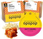 Opopop Microwave Popcorn - Pop Cups Salty Caramel 6-Pack, Non-GMO Gourmet Popcorn Kernels & Popcorn Flavoring, Caramel Popcorn, Gluten Free Snacks, Easy to Make and No Mess