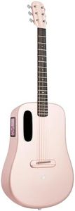 LAVA ME 4 Acoustic Electric Guitars Carbon Fiber Travel Smart Audio Guitar with 3.5 inch TouchScreen, HILAVA 2.0 System, Right-handed, FreeBoost 3.0, Airflow Bag (38INCH Pink)