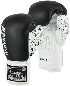 Revansh Avenger Boxing Gloves, Training & Sparring Gloves for Men & Women, Hook & Loop Wrist Support, Multi-Layer Foam Padding, Ventilated Palm, Heavy Bag, Kickboxing, Muay Thai & Fitness Training