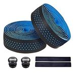 PLATTBK Bike Handlebar Tape Breathable Non-Slip Road Bike Bar Tapes Shock-Absorbent Bicycle Handlebar Tape,Blue