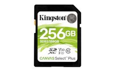 Kingston Canvas Select Plus - Flash memory card - 256 GB - Video Class V30 / UHS-I U3 / Class10 - SDXC UHS-I