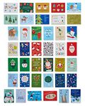 American Greetings Mini Christmas Cards for Kids Lunch Boxes, Santa and Friends (40-Count)