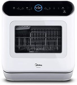 Midea ST 5.31 Mini Geschirrspüler 42cm freistehender Tischgeschirrspüler mit Wifi Control Spülmaschine 7 Programme 3 Maßgedecke Touch, 58 dB, mit/ohne Wasseranschluss benutzbar, Weiß
