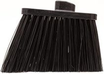 SPARTA Plastic Broom Head, Angled, Un-Flagged for Large Debris Indoor, Outdoor, Home, Restaurant, Lobby, Office, 12 Inches, Black