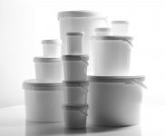 B2C Plastic Buckets Tubs White Containers Tamper Evident Lids 0.5L 1L 3L 5L 10L 25L (5, 15L)