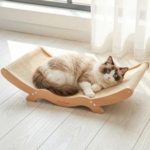Peoviue Extra-Large Cat Scratcher Bed with Natural Sisal Scratching Pad