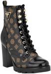 Guess Women's Neadyn Western Boot, Black Logo 002, 4 UK