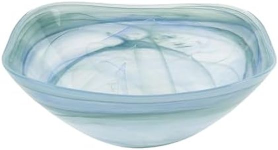 Aqua Alabaster Glass 10" Bowl