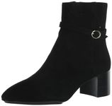 Anne Klein Women's Kaci Fashion Boot, Black Suede, 4 UK