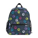 ALAZA Children's Backpack with Chest Strap, Kids Schoolbag Cute Dog Footprints Students Bookbag for Boys Girls