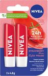 NIVEA Strawberry Shine Lip Balm (2x