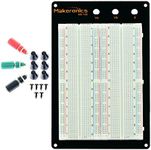 Makeronics Solderless 1660 Tie-Points Breadboard with Aluminum Back Plate for Circuit/Arduino/Raspberry Pi Prototyping Powered by Makeronics Technology