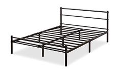 Zinus Queen Bed Frame - Geraldine 12 inch Black Metal Platform Bed Frame with Headboard and Footboard - No Box Spring Needed, Under Bed Storage Space, Easy Assembly, Durable Steel Slat Support, Queen