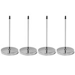 QWORK® 4 Pcs Desk Receipt Holder, Spike Stick Receipts Check Bill Fork Restaurant Check Spindle, Straight Rod Paper Holder, 5.5inch, Silver