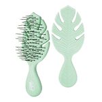 Wet Brush Go Mini Detangler Detangling Travel Hair UltraSoft IntelliFlex Bristles Glide Through Tangles with Ease Gently Loosens Knots While Minimizing Pain Split Ends ad Breakage, Green