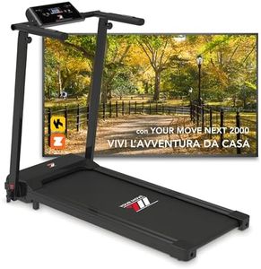 YM NEXT 2000 Tapis Roulant Elettrico Pieghevole 12 km/h, CONTROLLO GESTUALE o Tramite Tasti, Brand Italiano, Ampia Superfice Corsa, Telaio rinforzato, APP Kinomap BitGym Zwift, Salvaspazio, Your Move