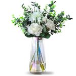 DRERIO Vase for Flower Colorful Glass Vase Irised Glass Vase ins Modern Glass Tall Vase decor modern for home office Living-room Bedroom Centerpieces,22×10cm