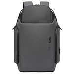 BANGE Water Resistant Polyester Unisex 15.6 inch Travel Laptop Backpack with USB Port (Grey)