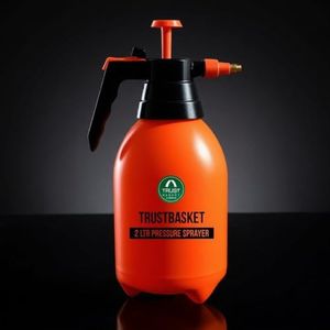 TrustBasket Pressure Sprayer (2 Liter) - Orange | Pressure Spray Bottle for Plants | Gardening Water Pump Sprayer