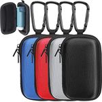 4 Pcs Asthma Inhaler Travel Case Hearing Aid Case Earbud Case Portable Zipper Carry Case Travel Case with Mesh Pocket for Inhaler Hearing Aid Other Accessories from Dust and Dirt, Includes Case Only