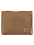 Timberland Men's Leather Passcase Trifold Wallet Hybrid, Tan, One Size, Leather Passcase Trifold Wallet Hybrid