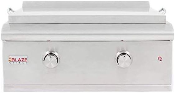 Blaze Premium LTE Built-In Natural Gas Griddle | 30-Inch Stainless Steel Flat Top with 36,000 BTUs | Illuminated Control Knobs | Push-and-Turn Flame Thrower Ignition | BLZ-GRIDDLE-LTE-NG