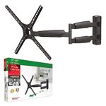 Barkan BM343XL Long TV Wall Mount, 13-65 inch Full Motion Articulating - 4 Movement Flat/Curved Screen Bracket, Holds up to 79lbs, Extremely Extendable, Fits LED OLED LCD