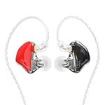 BASN in-Ear Monitors, Bmaster Triple Driver HiFi Stereo Noise-Isolating with Enhanced Bass for Musicians Stage/Audio Recording(PRO Red/Black)