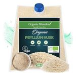 Organic Psyllium Husk Powder (500g) | Premium | 99% Purity | 100+ Servings | High Strength | High in Fibre | Gluten-Free | Perfect for Baking by Organic Wonders®