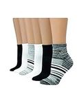 Hanes womens Women's 6-pair Lightweight Breathable Ventilation Ankle Socks, Black/Grey, 5-9