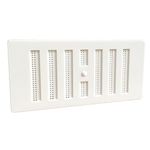 Home Smart 6" x 3" White Plastic Adjustable Air Vent Grille with Flyscreen Cover