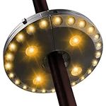 Patio Umbrella Light, 28 LED Lights at 200 lumens 3 Lighting Modes Cordless 4 x AA Battery Operated, Umbrella Pole Light for Patio Umbrellas, Camping Tents or Outdoor Use (Warm White)